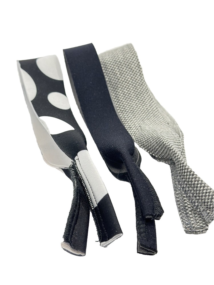 NEW 3 Pack Polka Dot Check Plain Eyeglasses Or Sunglasses Frames Strap Retainer