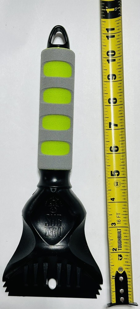New Subzero 11' Polar Vortex Snow & Ice Scraper Handheld Green and Black