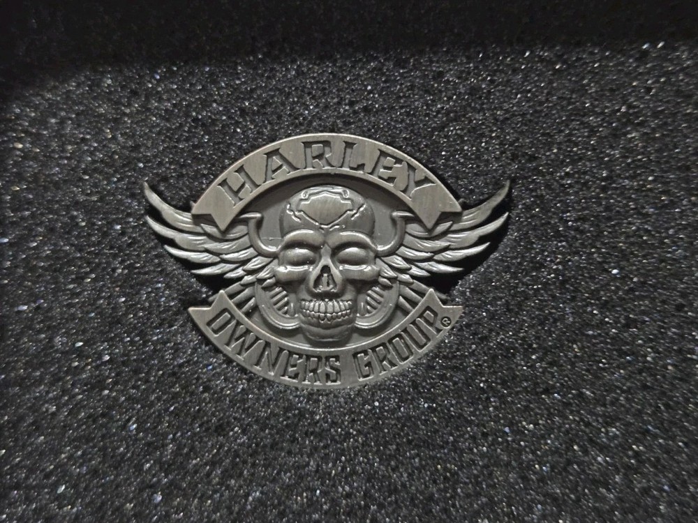 Harley Davidson HOG (Harley Owners Group) Tin w/Booklet, Patch, Pin, & Bell