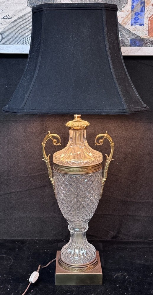 Empire Crystal Table Lamp by Designer Warren Kessler