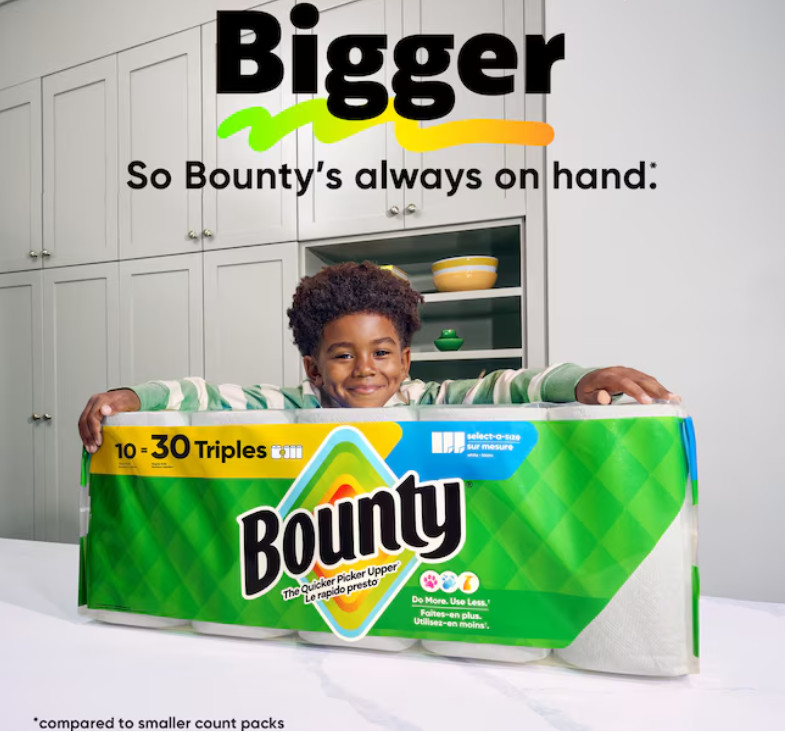 Bounty Double Plus 12 -Count Select-a-size Paper Towels NEW