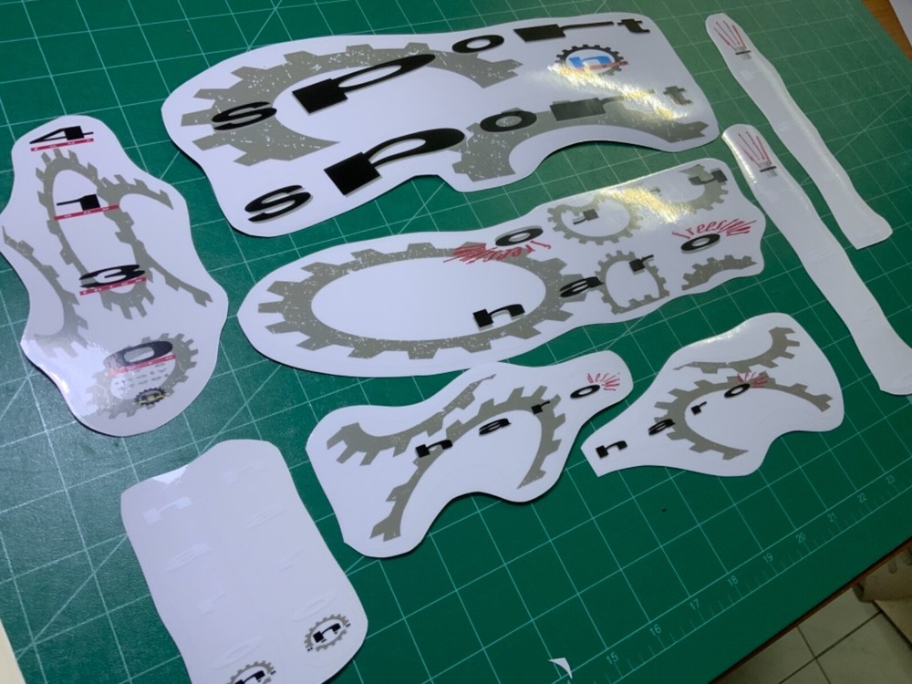 Haro Sport decals for yellow frame