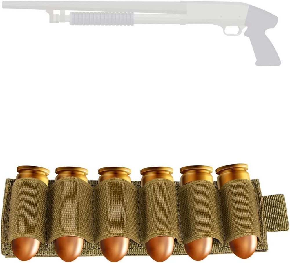 12 Ga Shotgun Shells Holder 2 Pack Ammo Holder Side Saddle with Adhensive Loop