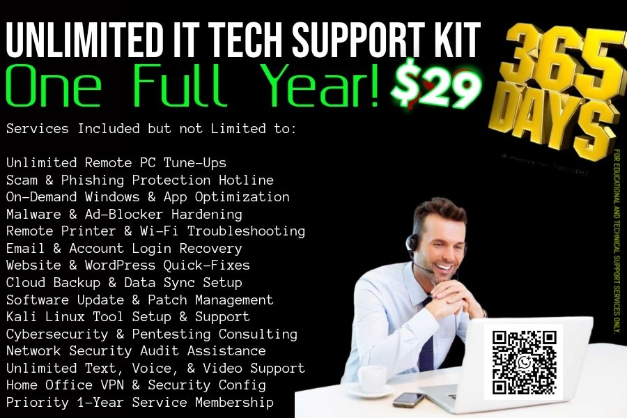 Unlimited Tech Support Services | Remote IT Assistance - Windows - Linux - Mac
