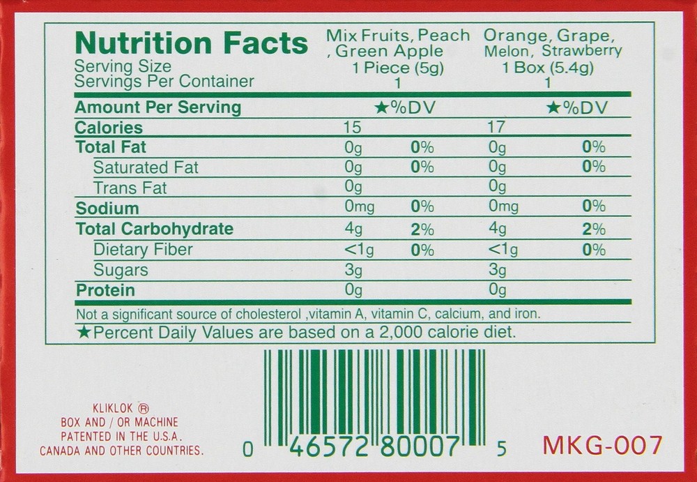 Marukawa - Seven Pack Bubble Gum Sampler 1 Pack, Orange