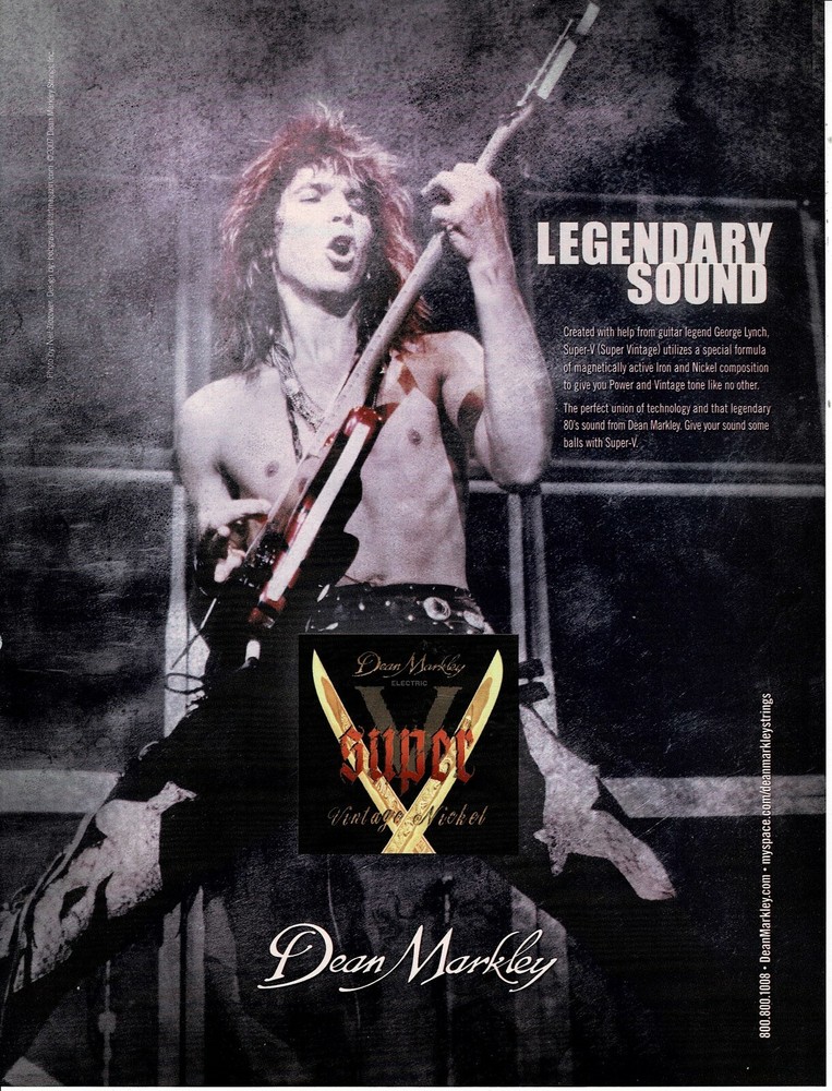 Dean Markley Strings - George Lynch - 2007 Print Advertisement