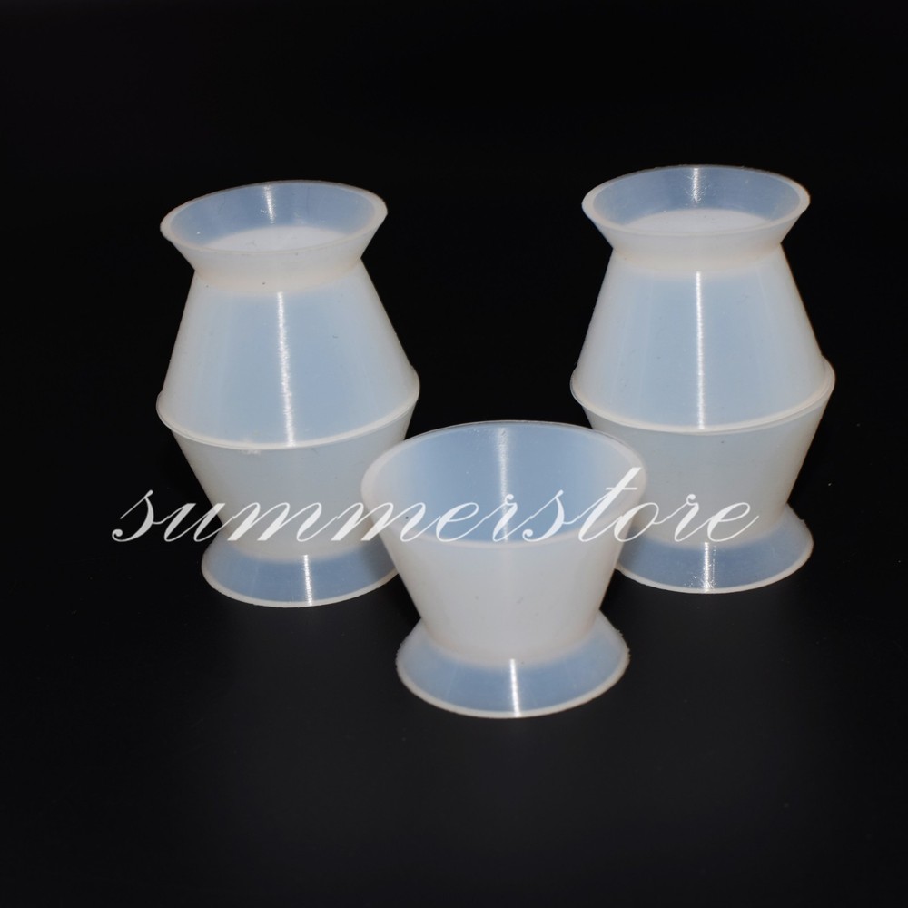 1Pc Dental Silicone Mixing Acrylic Suction Cup Bottom Flexible Stick Size Medium
