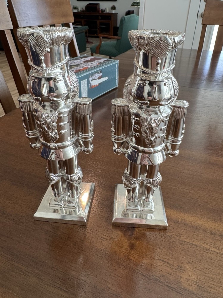 WM Rogers & Sond Silver Co. Nutcracker Candlesticks