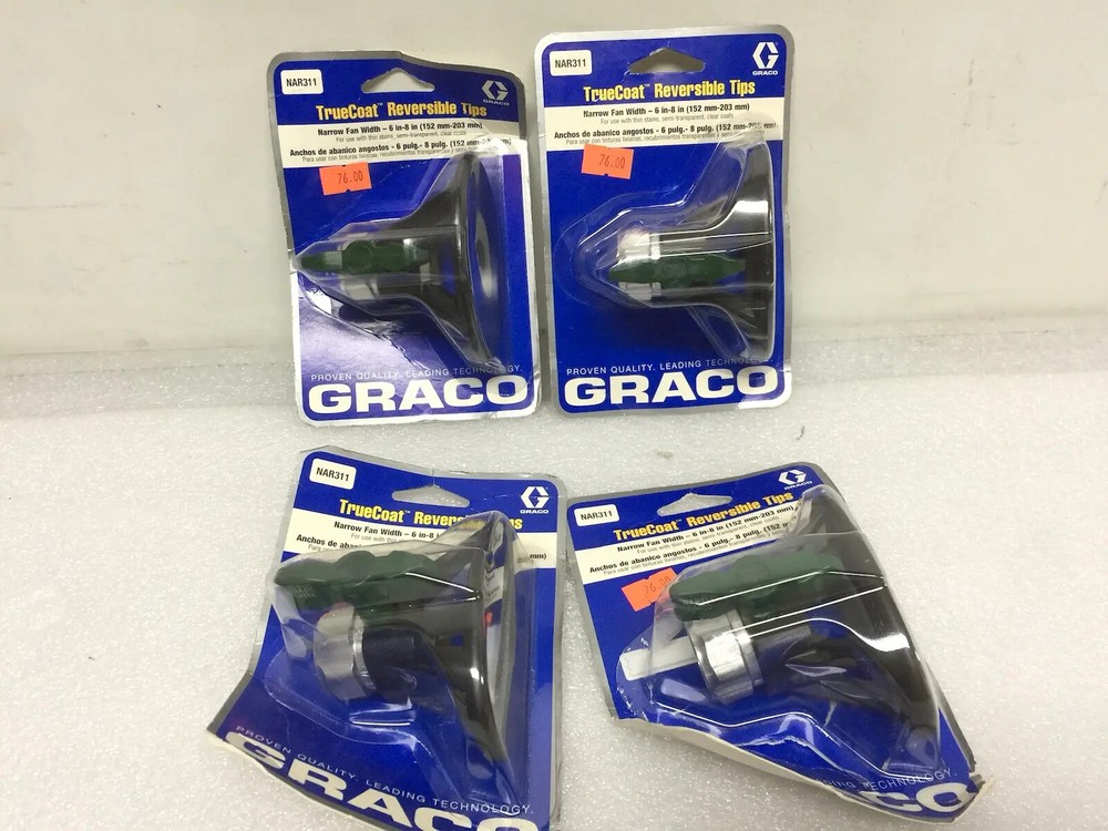 4x Graco NAR311 TrueCoat Reversible Tips