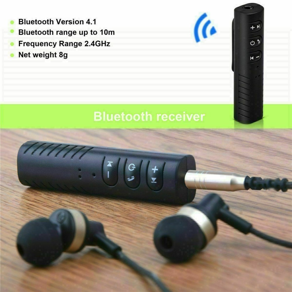 Wireless 3.5mm Car Bluetooth Mini Receptor Receiver Audio Speaker Adapter AUX