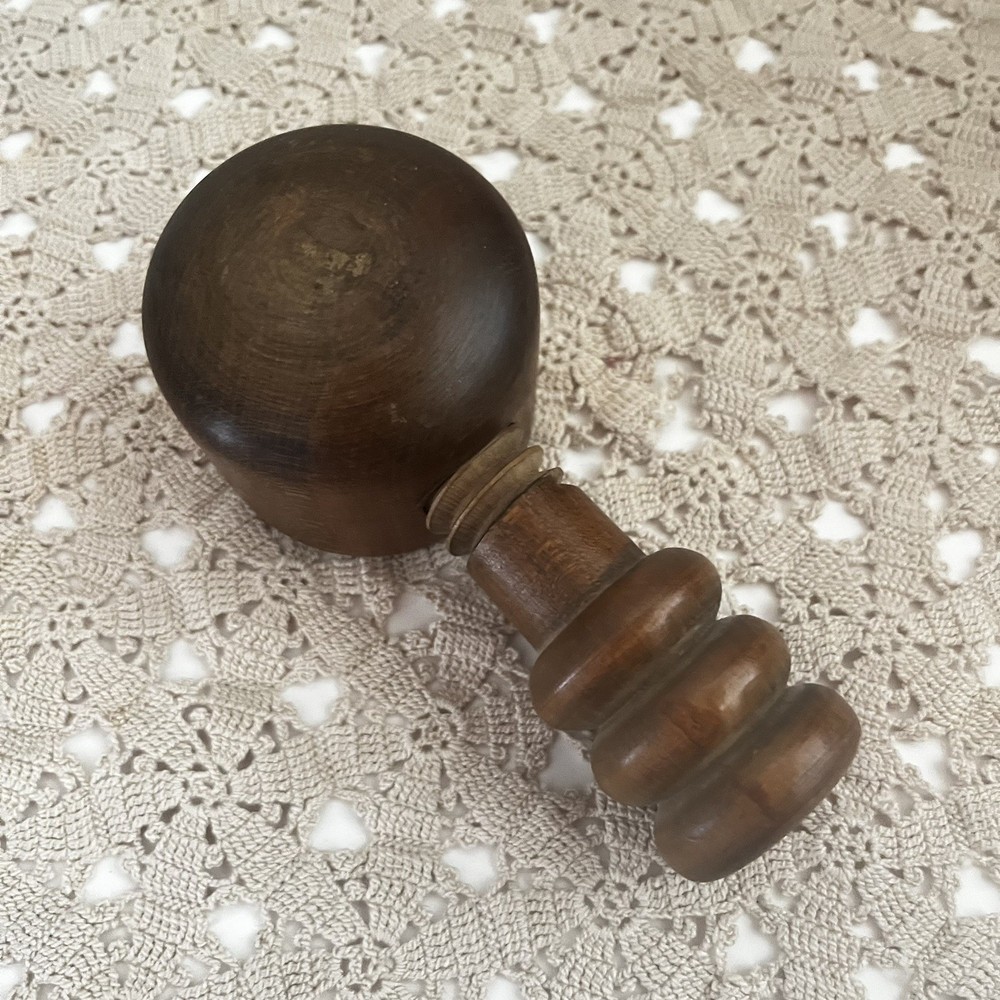 Vintage Nutcracker Wooden Primitive Corkscrew Walnut
