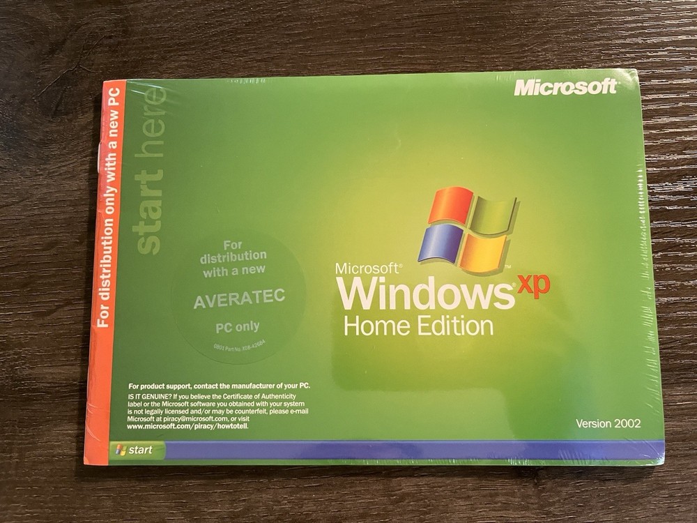Microsoft Windows XP Home Edition - Version 2002 - Averatec PC Only