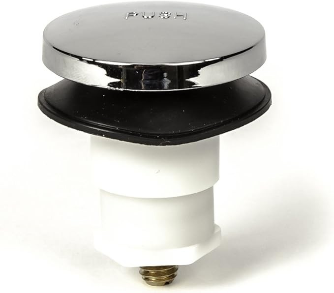 Tip Toe Push Style Tub Drain Stopper 5/16” Threaded Pin Chrome Bathtub