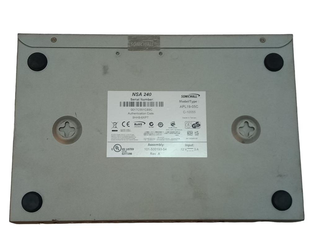 APL19-05C Sonicwall NSA 240 Rev. A Firewall/Network Security Appliance | Works!