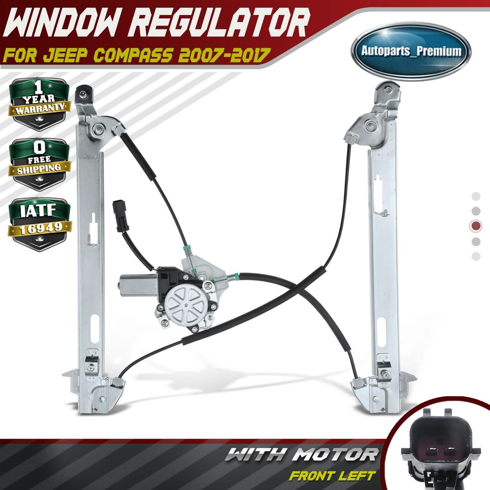 Electric Window Regulator w/ Motor for Jeep Compass 2007-2017 Front Driver Left