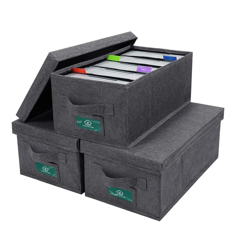 T WaveTree DVD Storage Box Pack of 3, Practical Case DVD-3 Pack, Gray
