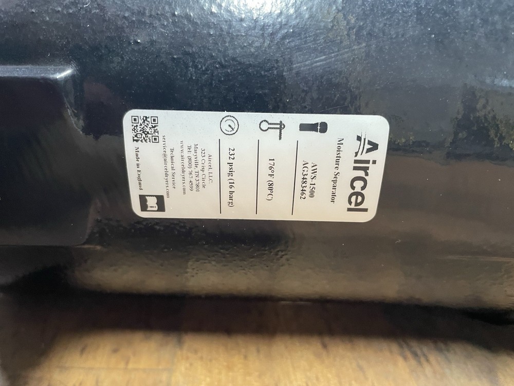 Aircel AWS-1500 Moisture/Water Separator Part# AG3483462