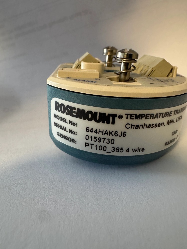 Rosemount 644HAK6J6 Temperature Transmitter 0-100 Deg. Celsius