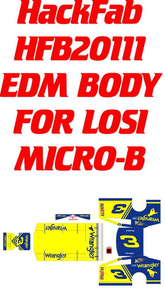 HACKFAB HFB20111  EDM  FOR LOSI MICRO B WRAP Dale Earnhardt 1987 Wrangler
