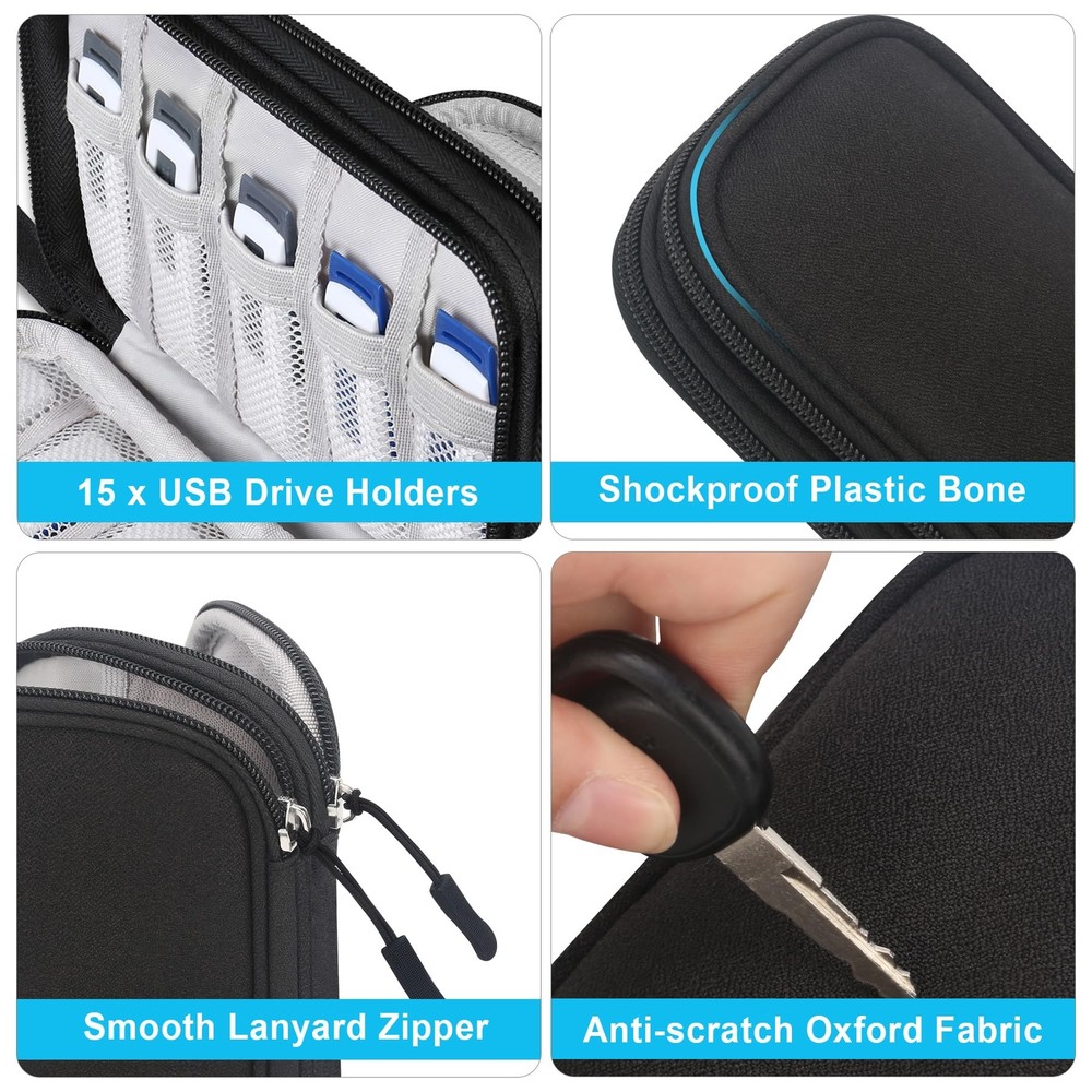 Usb Flash Drive Case Thumb Drive Holder Case Organizer Portable Electronic Acces