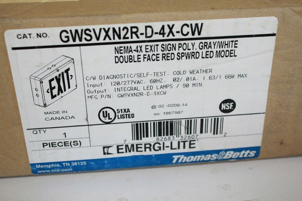 EMERGI-LITE DOUBLE FACE EXIT SIGN