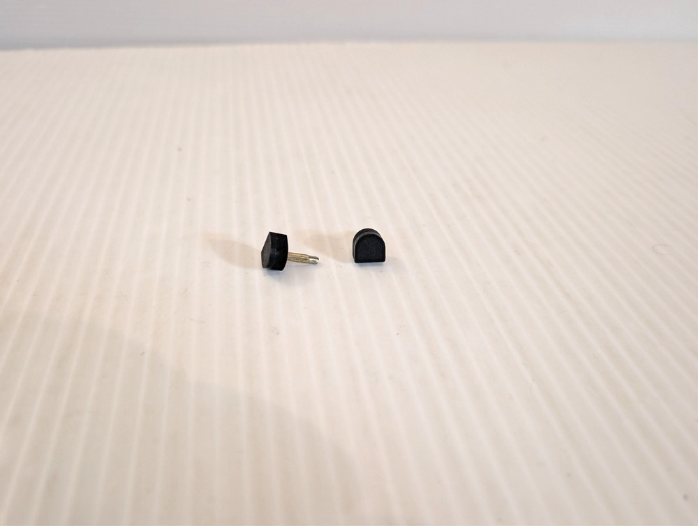 NEW CHANEL Black Tip Stiletto Heel Replacement Taps Tips