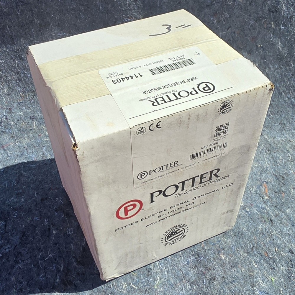 Potter VSR-3" Water Flow Indicator Model 1144403