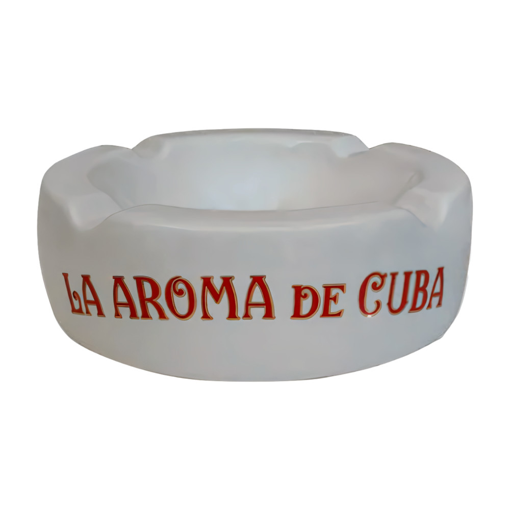 La Aroma de Cuba Ceramic Ashtray White