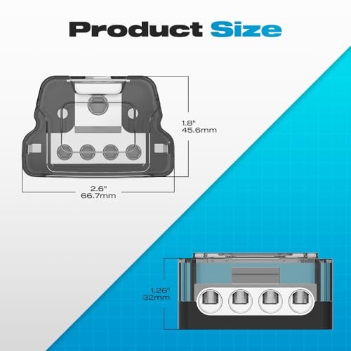 Distribution Block Car Audio, 4 Way 4-Way Power Distribution Block 2PCS