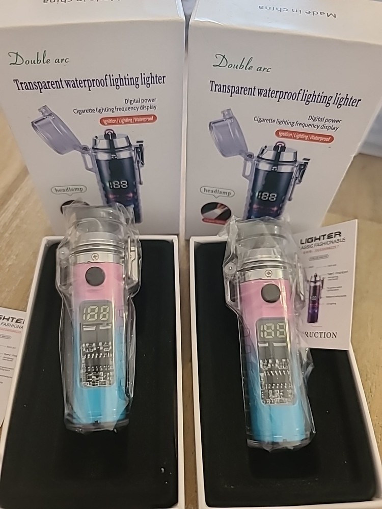 Double Arc Lighter (2 Pk) Waterproof Flashlight, Compass , Survival...