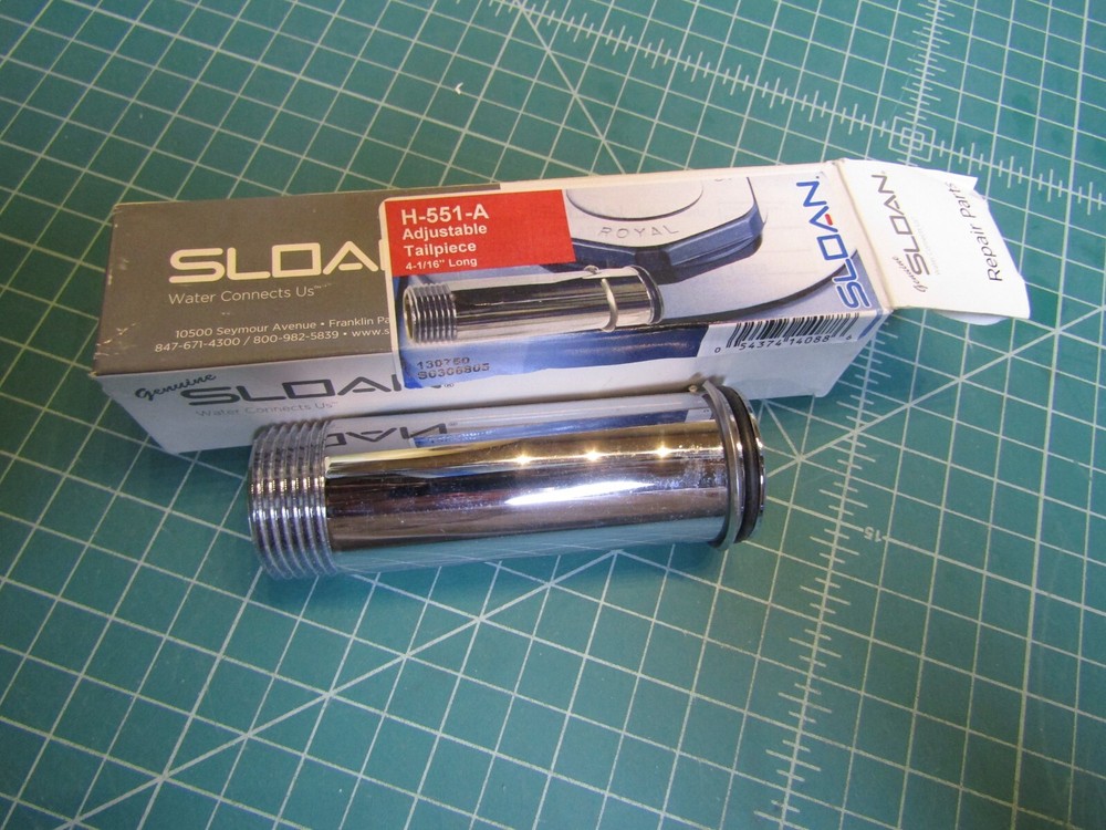 1 – Sloan H-551-A Chrome Adjustable Flush valve Tailpiece Assembly 4-1/16". NEW