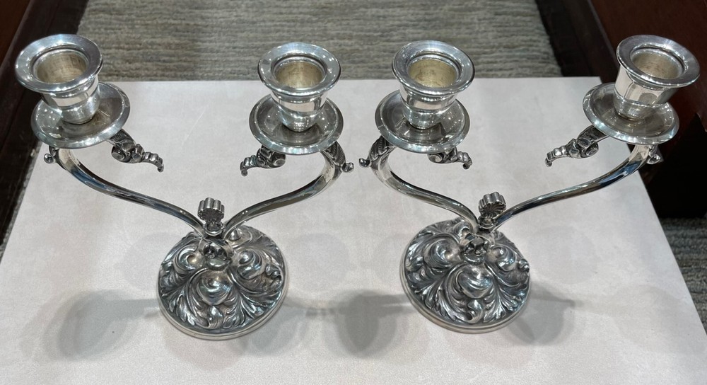 Beautiful Sterling Victorian Candelabras "hallmarked" unknown