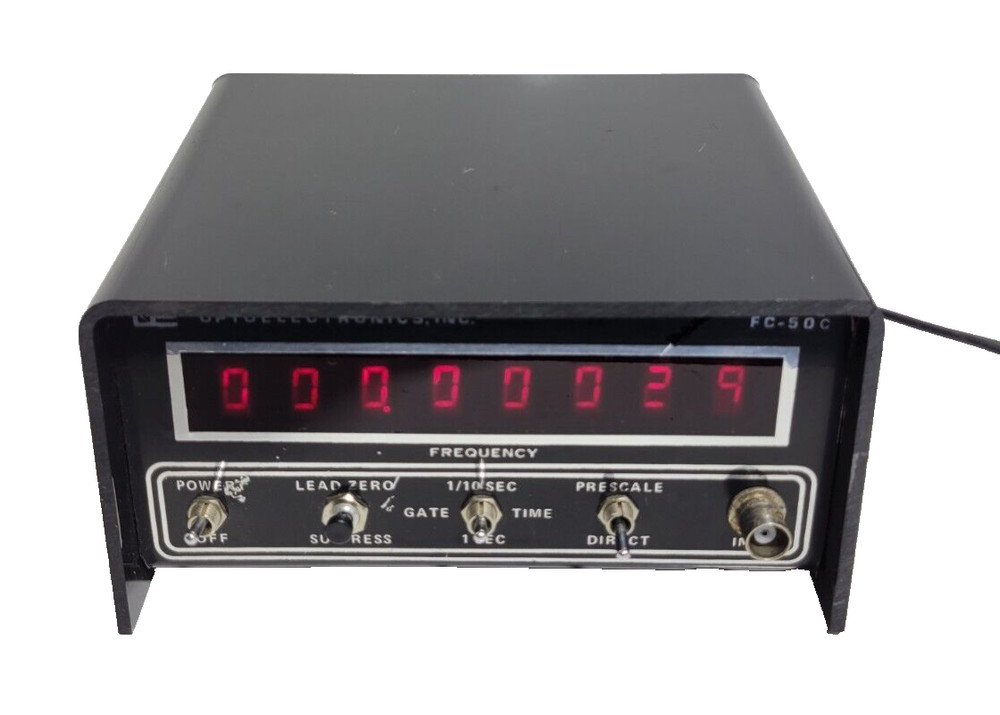 OptoElectronics Model: FC-50C Frequency Counter Used Working