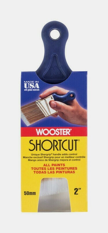 Wooster SHORTCUT 2" Angle Paint Brush Wall Ceiling Window Frames Shergrip Q3211