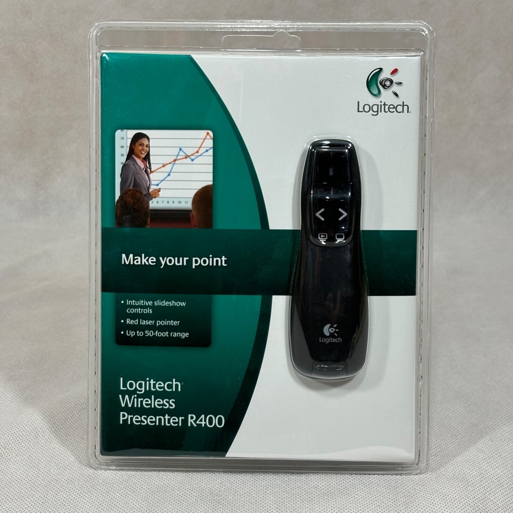 Logitech Wireless Presenter R400 Laser Pointer Remote Control