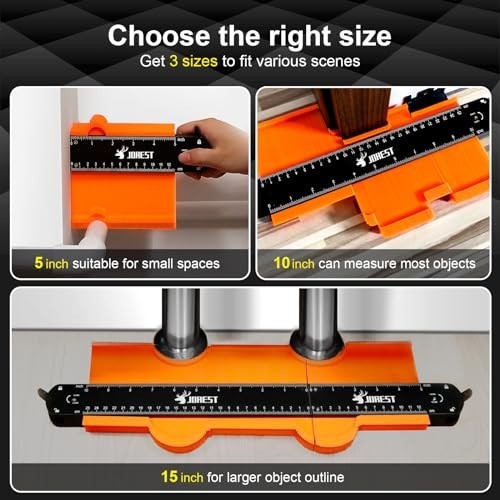 Contour Gauge Duplicator Set (10" & 5") - Shape Profile Tool for Tile, Flooring,