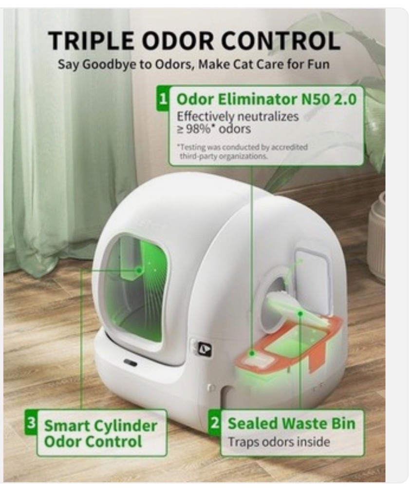 PETKIT Pura MAX 2 Self Cleaning Automatic Cat Litter Box 76L For Multiple Cats