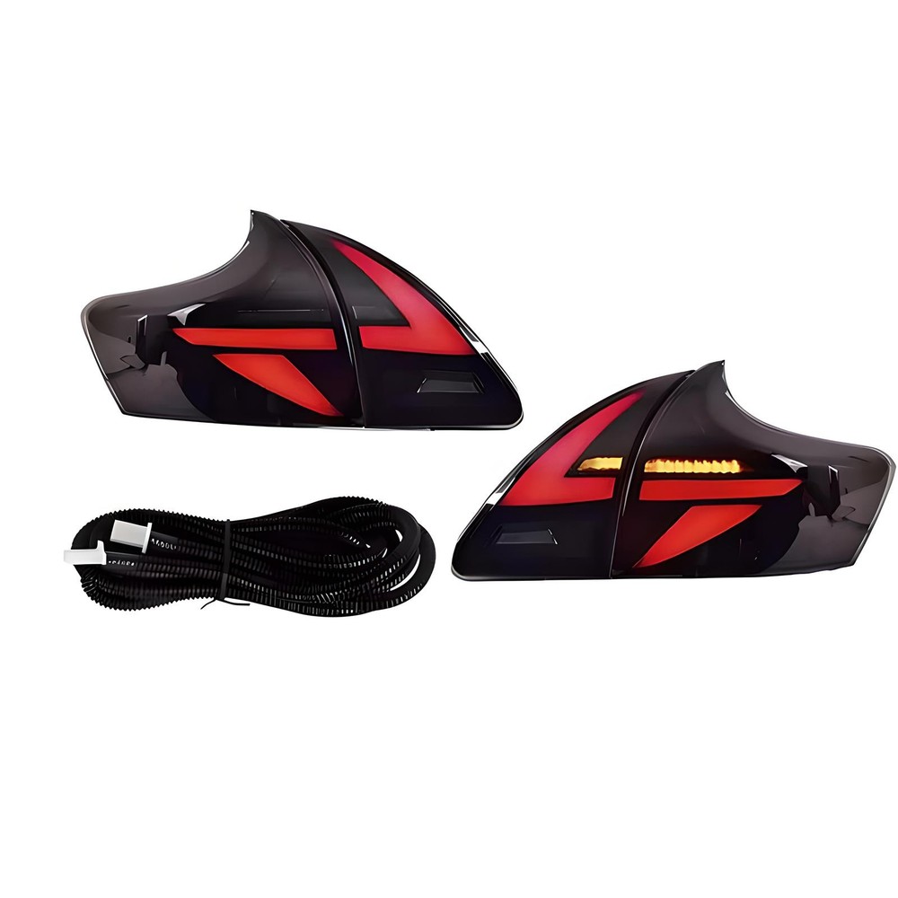 Rear Tail Light LED Projector DRL Black Set 2Pcs Fits For Toyota Venza 2009-2016