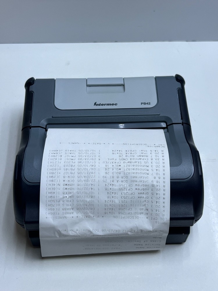 Intermec PB42 4 " Portable Thermal Printer Receipt