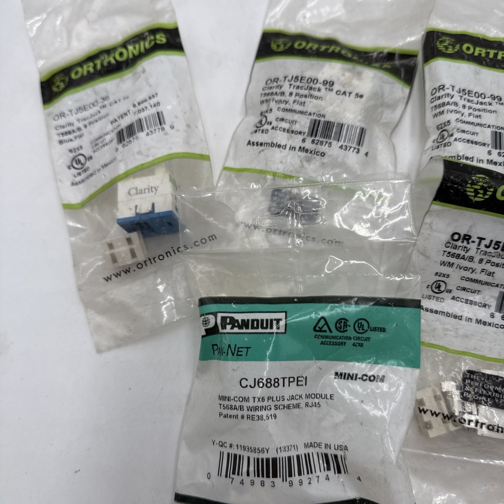 Panduit Ortronics LOT Mini-Com Frames Covers Plates Jacks