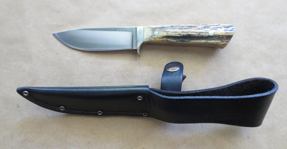 Bill Simons Fixed Blade Custom Knife w/Sheath 1984