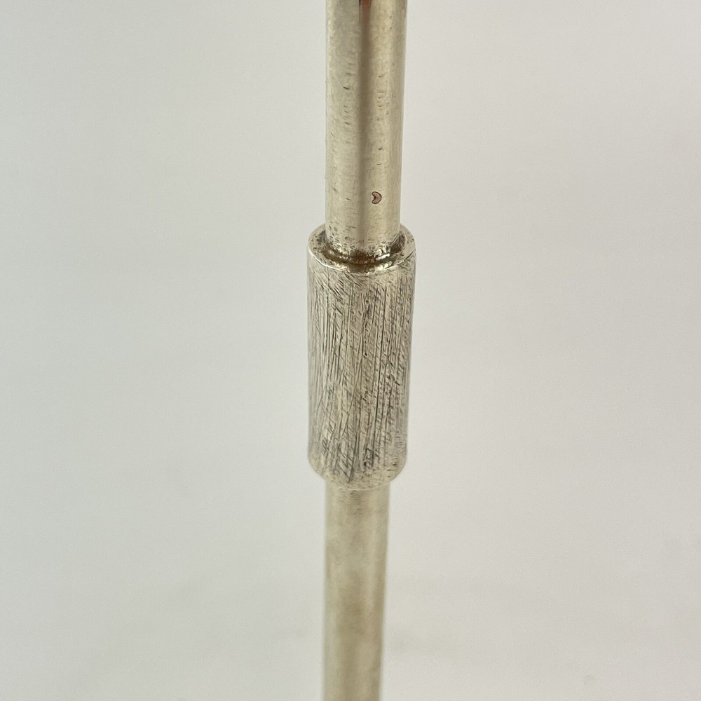 Vintage Spanish Silver Textured Bud Candlestick 23.5cm