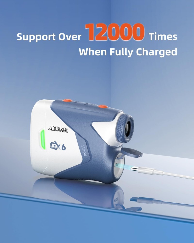 GX6 Golf Rangefinder with Replaceable Charging Function, 1000 Yards Laser Ran...