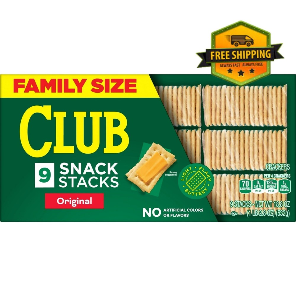 Club Snack Stacks Original Crackers – 9-Count Lunch Snacks