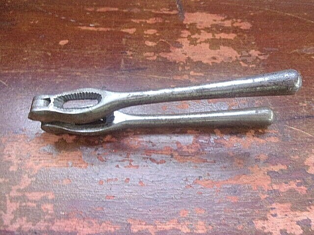 Antique Early Solid Wrought Steel Nutcracker 5" Long Neat Old Primitive Piece
