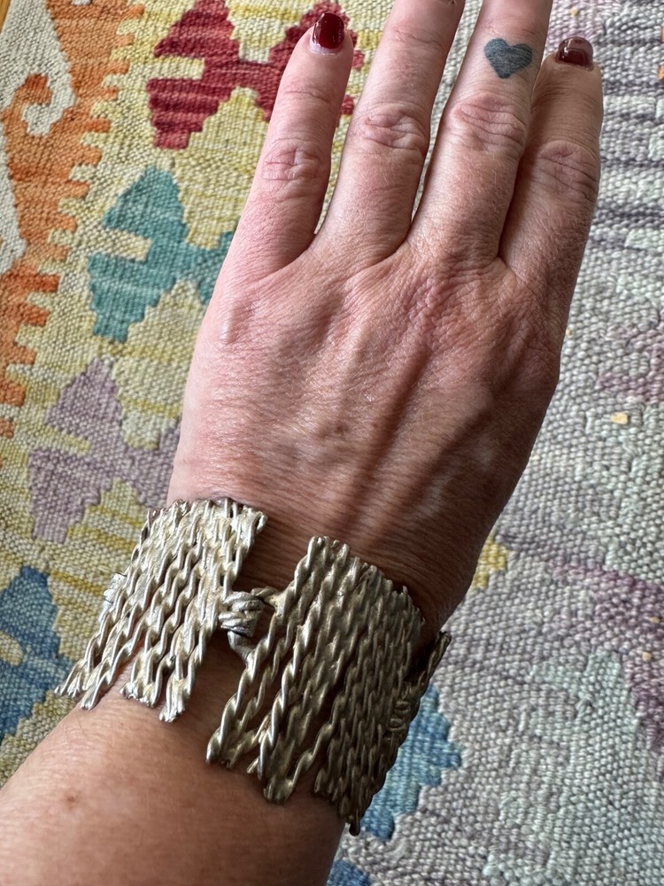 1950's MODERNIST SILVER TONE BRACELET