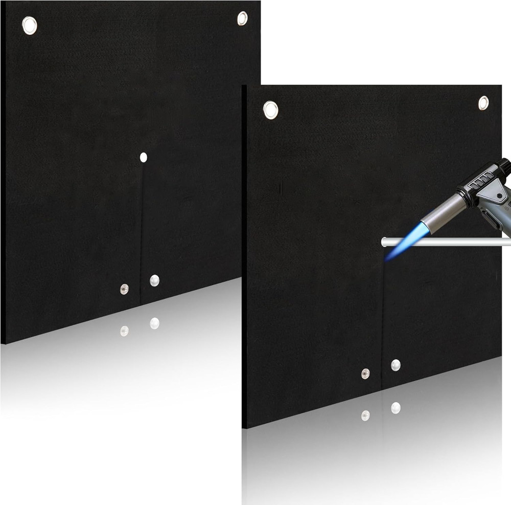 Welding Blanket Fireproof, 12" X 12" Opening Shape Heat Shield Mat, 5MM Fire Pro