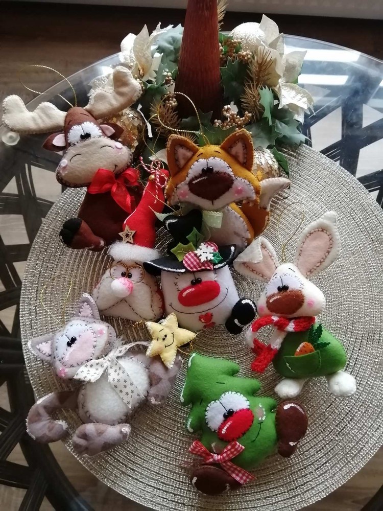 Set of handmade felt toys