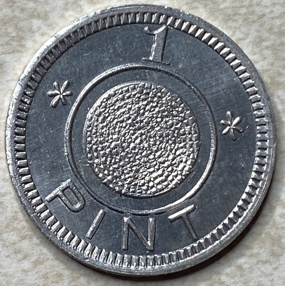 T9251 1 Pint, Unknown  Anillo Restrike Arcade Token