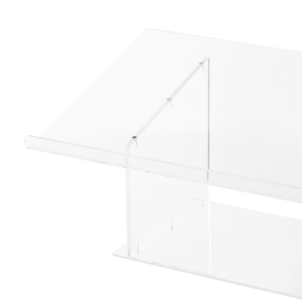 Clear Slanted Acrylic Desktop Stand Tabletop Podium Lectern for Presentation